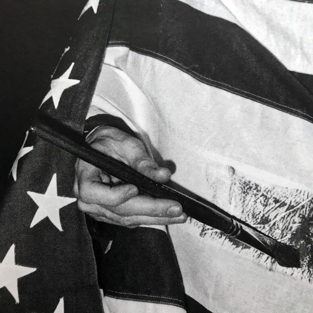 Christpher Makos Andy Warhol in American Flag Detail1